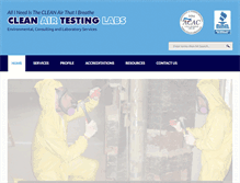 Tablet Screenshot of cleanairtesting.com